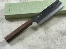 Load image into Gallery viewer, Makoto Kurosaki Damascus Tsuchime Nakiri 165 mm