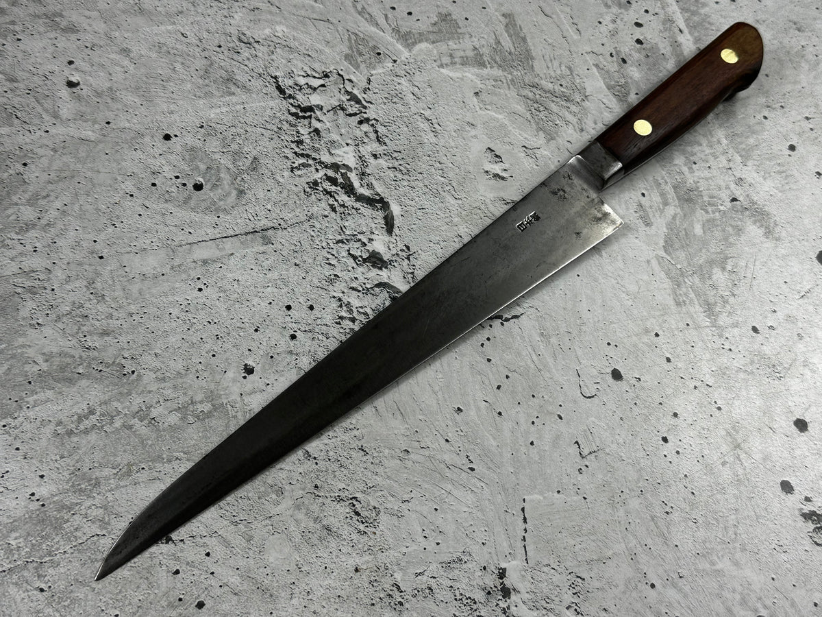 Vintage Munemasa Cutlery Sujihiki Knife 240mm Carbon Steel 2291