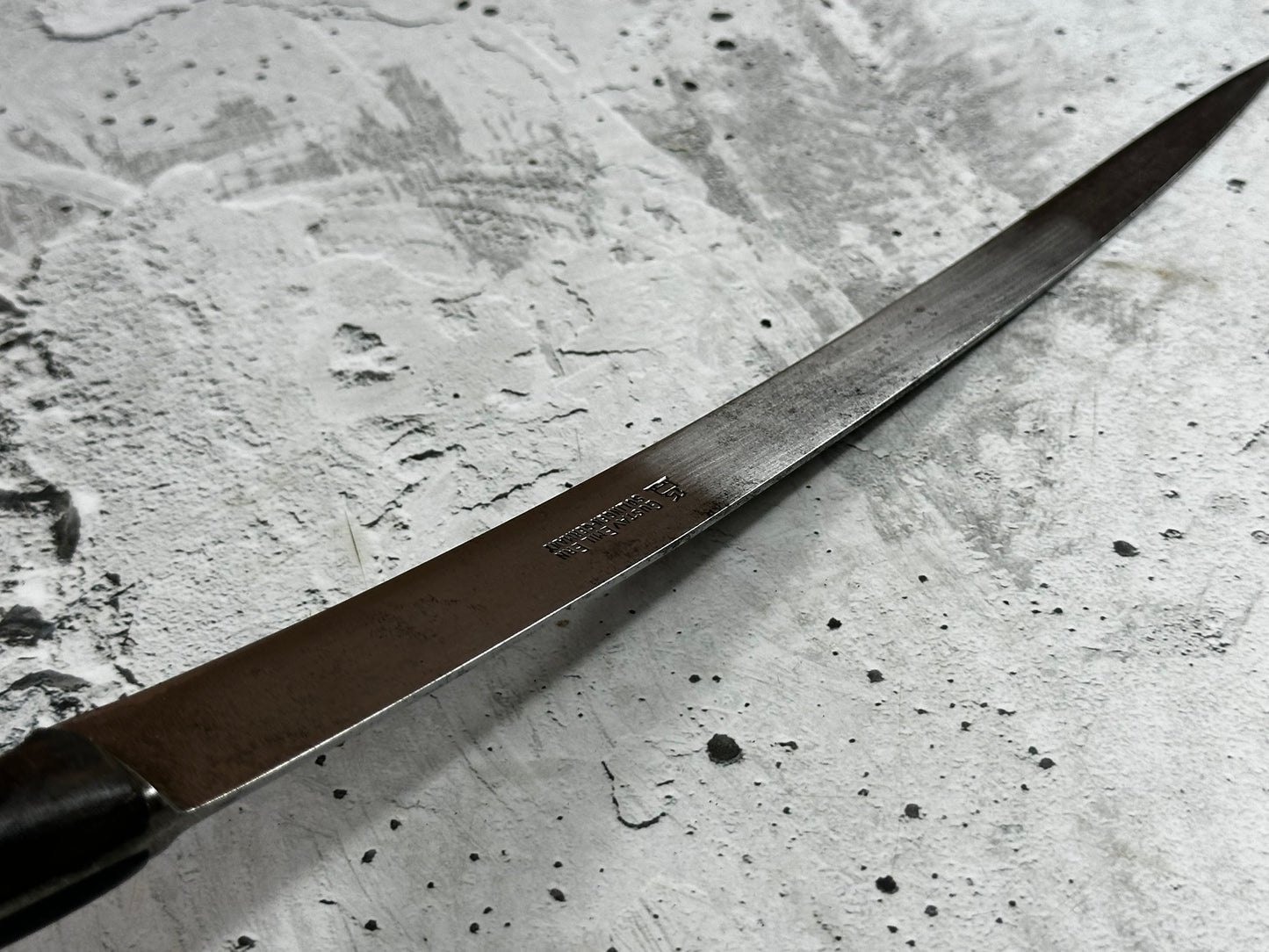 Vintage Gustav Emil Ern Fillet Flexible Knife 260mm Made in German Cabon steel 2005