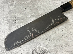 Damascus CuMai Santoku Knife 180mm, Vietnamese Rosewood Burl  Handle
