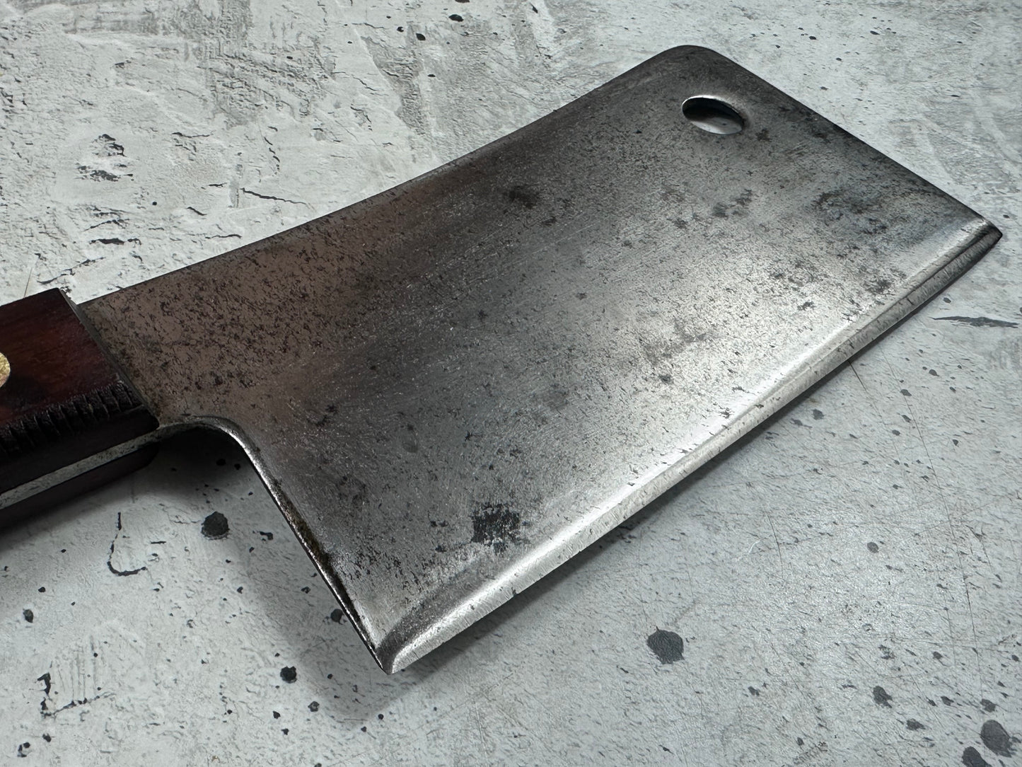 Vintage Dexter Butcher Cleaver Knife 180mm High Carbon Steel Made in USA 2106