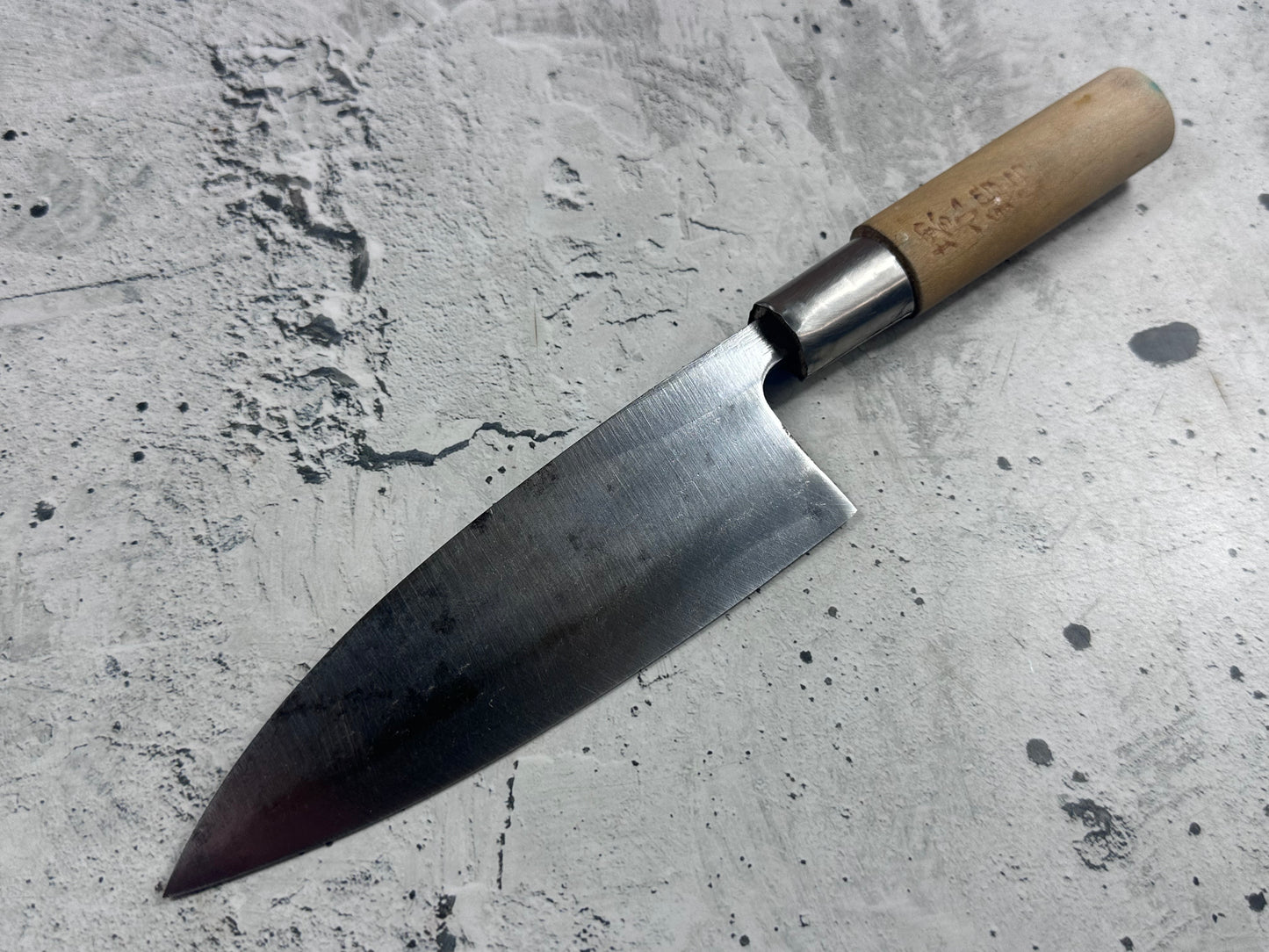 Vintage Sakai Takayuki Deba Knife 160mm Carbon Steel 2160