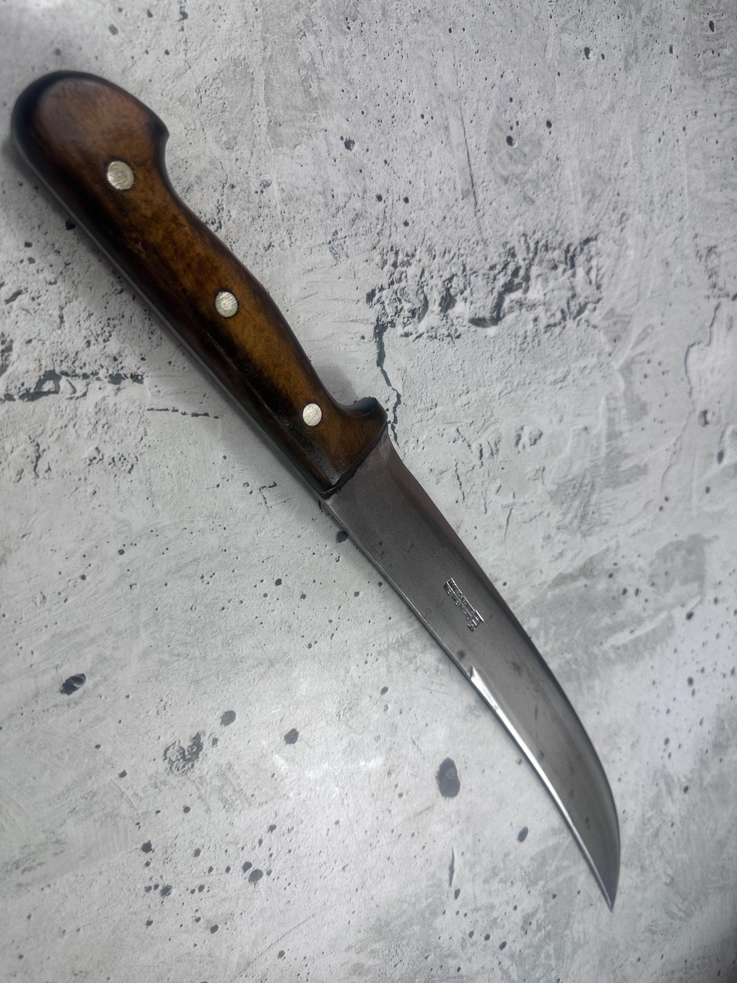 Vintage Gustav Emil Ern Butcher Knife 300mm Carbon Steel Made in Germany 2110