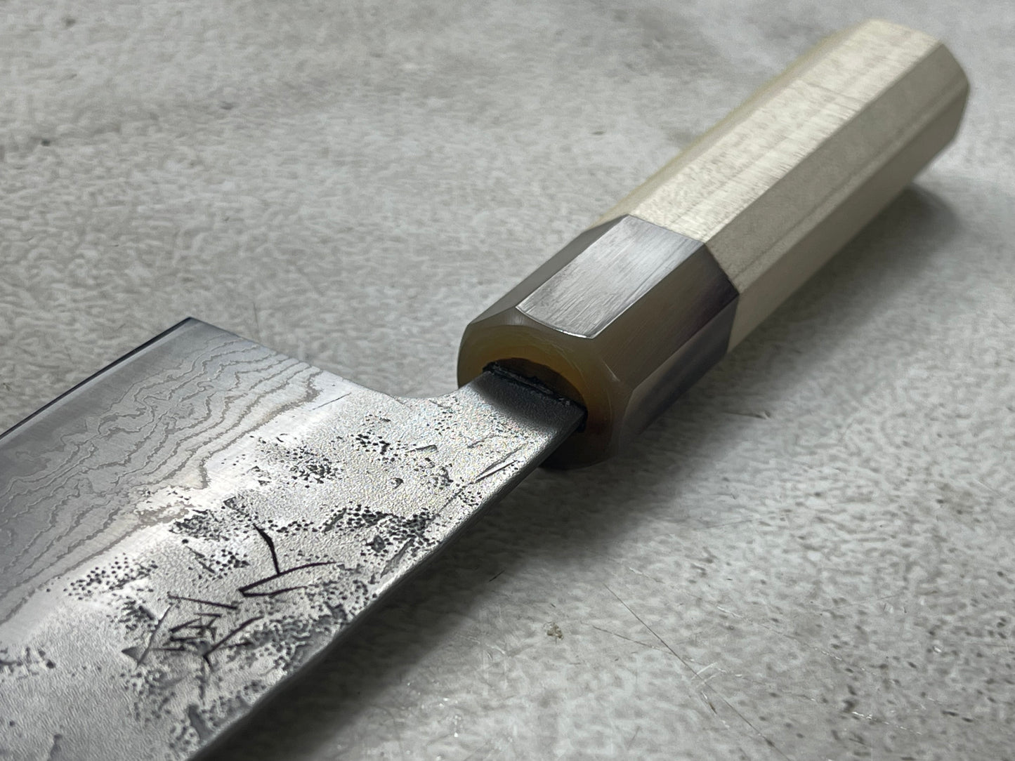 Tsunehisa SW Washiji Santoku Knife 170mm - Made in Japan 🇯🇵 Buffalo Horn Magnolia Handle