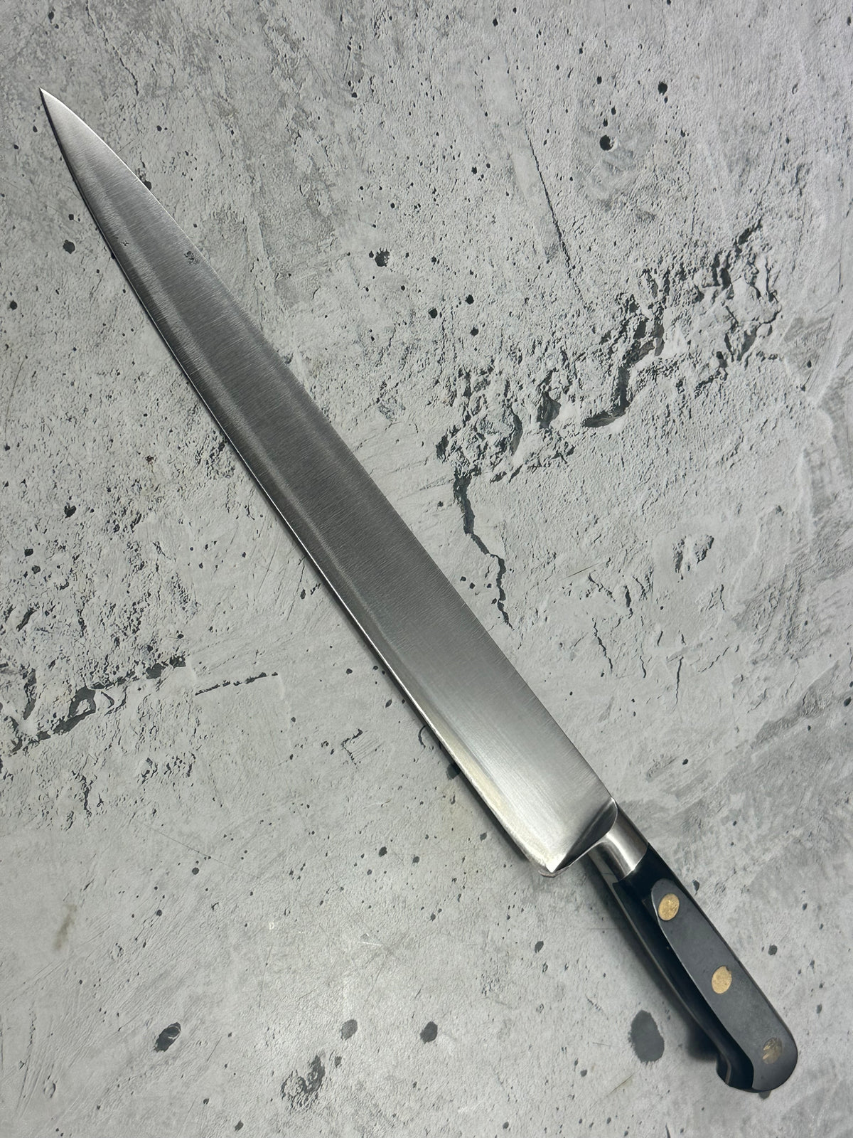 Vintage French Sabatier Slicing  Knife 220mm High Carbon Steel POM Handle  2271