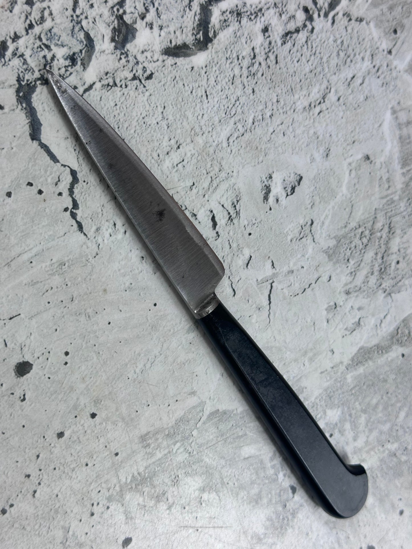 Vintage French Nogent Style Paring Knife 80mm Inox Steel POM Handle 2209
