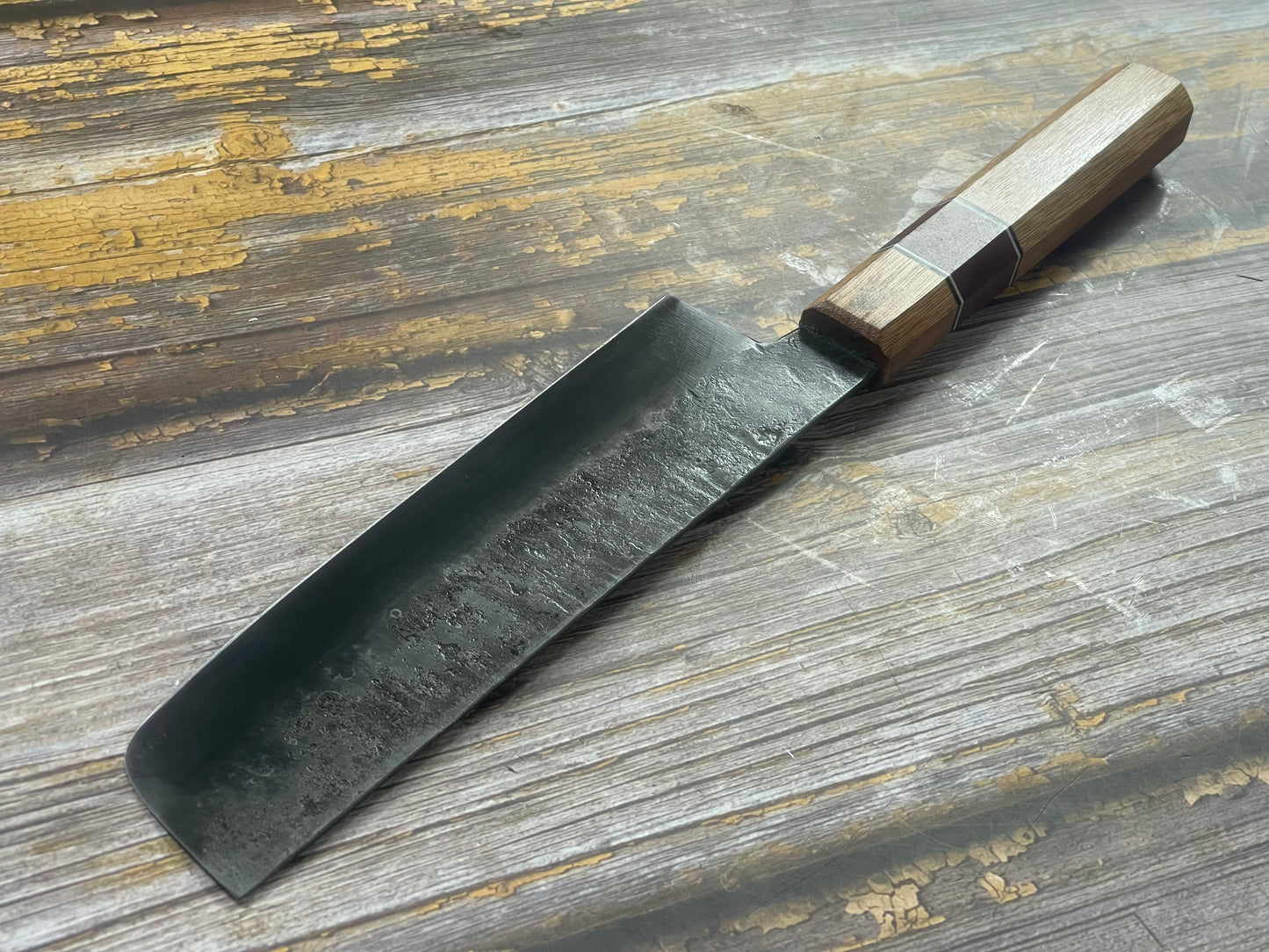 HG Blade Nakiri Knife 180mm Kurouchi Finish 1084 High Carbon Steel (2025)