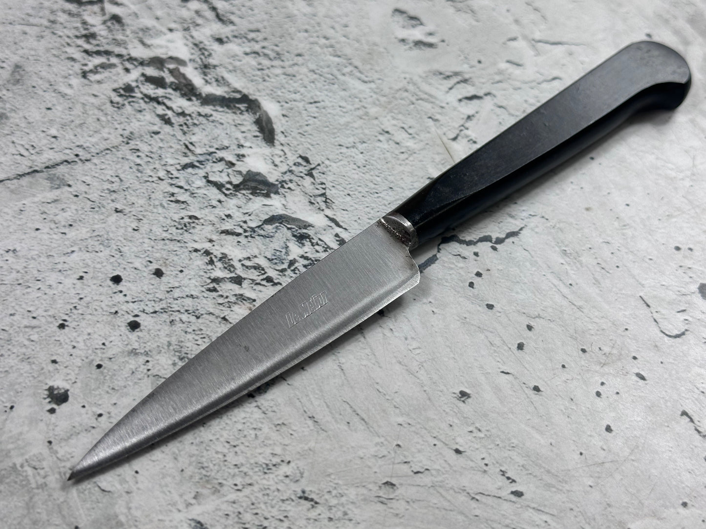 Vintage French Nogent Style Paring Knife 80mm Inox Steel POM Handle 2198