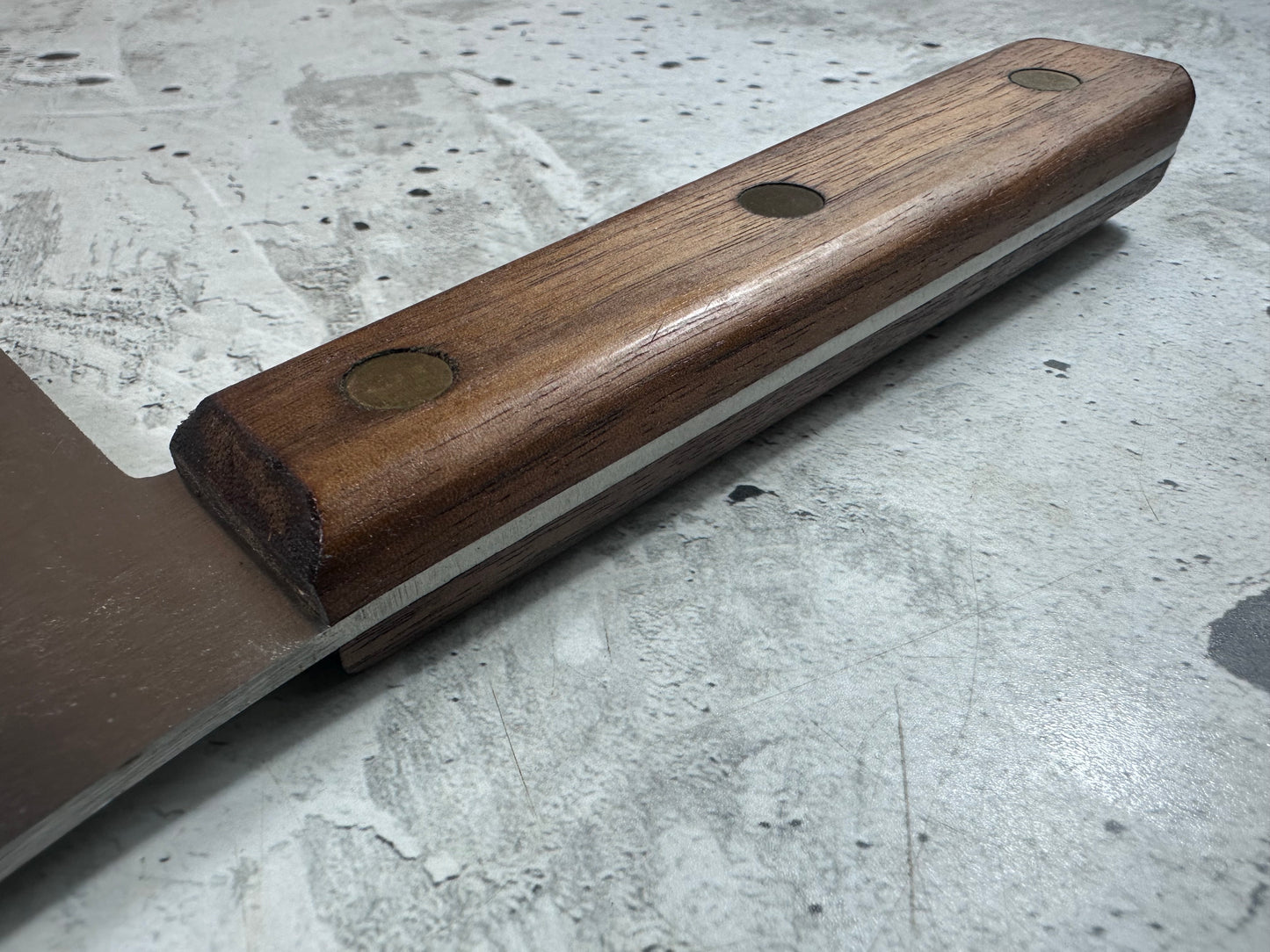 Vintage LamsonSharp Pro Butcher Cleaver Knife 180mm High Carbon Steel Made in USA 2118