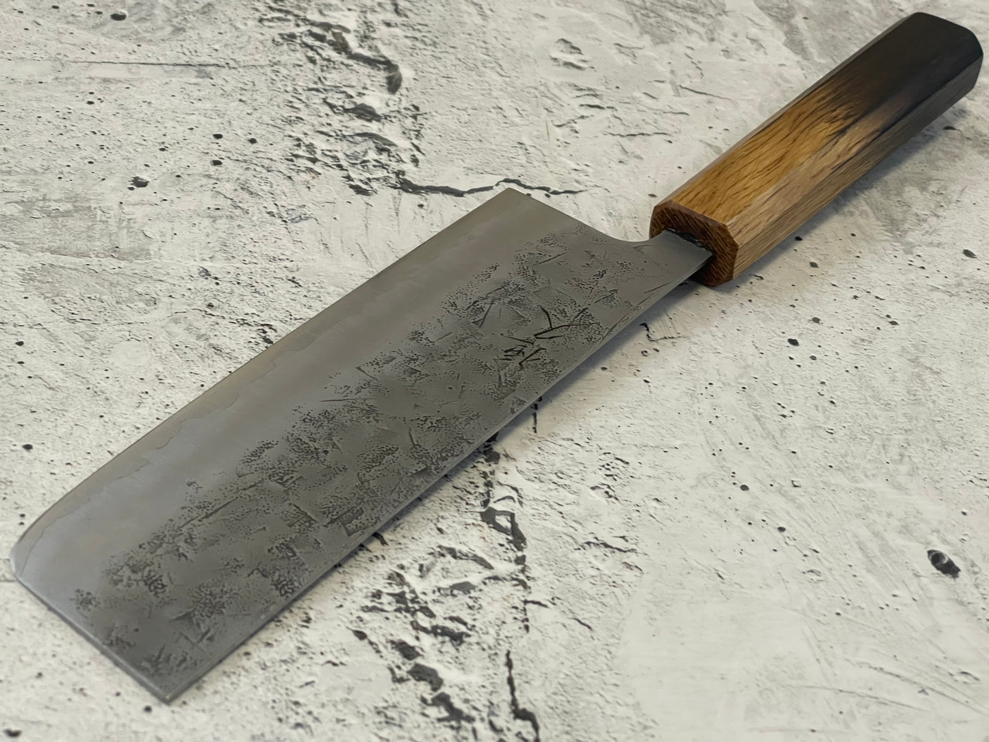 Tsunehisa SLD Washiji KOY Nakiri Knife 170mm - Made in Japan 🇯🇵 Oak Yaki Handle