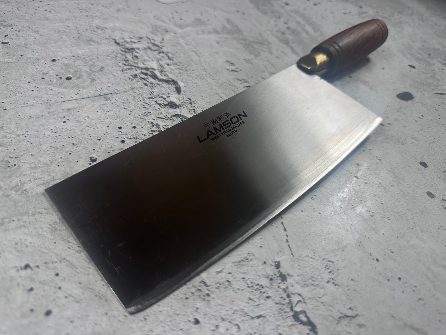 Vintage Lamson Chinese Cleaver Knife 200mm High Carbon Steel Made in USA 2120