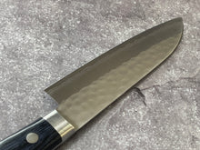 Load image into Gallery viewer, Masutani Kokuryu Ko-Santoku 130mm Blue Pakkawood Handle