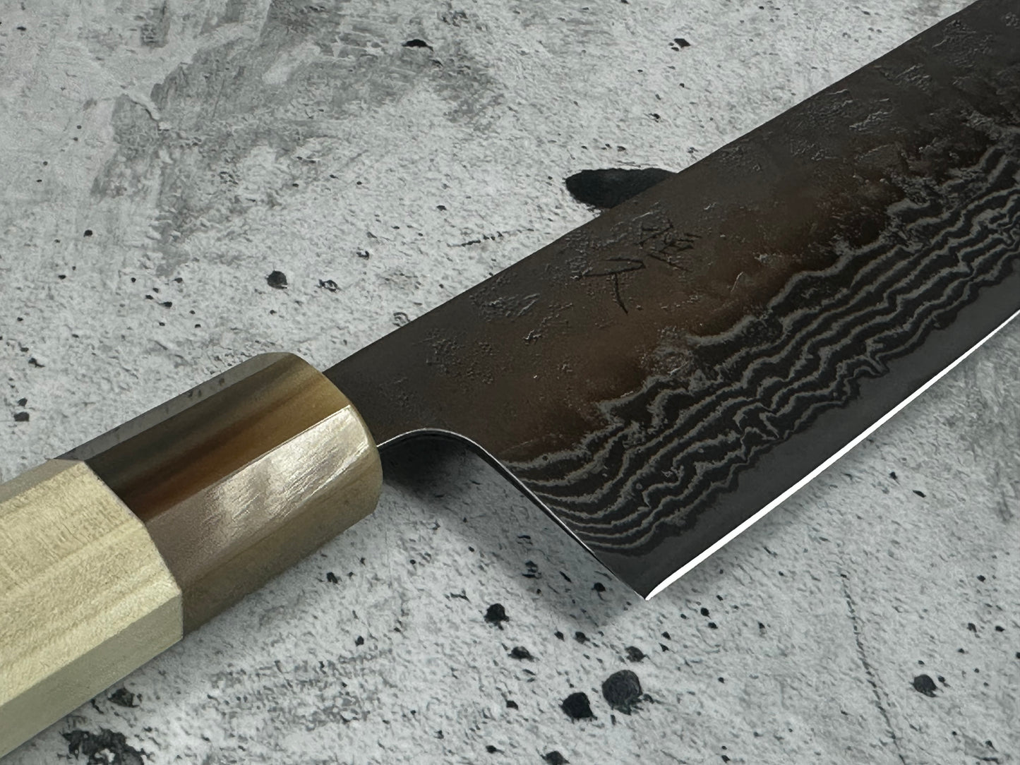Tsunehisa SW Washiji Nakiri Knife 170mm - Made in Japan 🇯🇵 Buffalo Horn Magnolia Handle