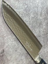 Load image into Gallery viewer, Masutani Kokuryu Santoku 170mm Blue Pakkawood Handle