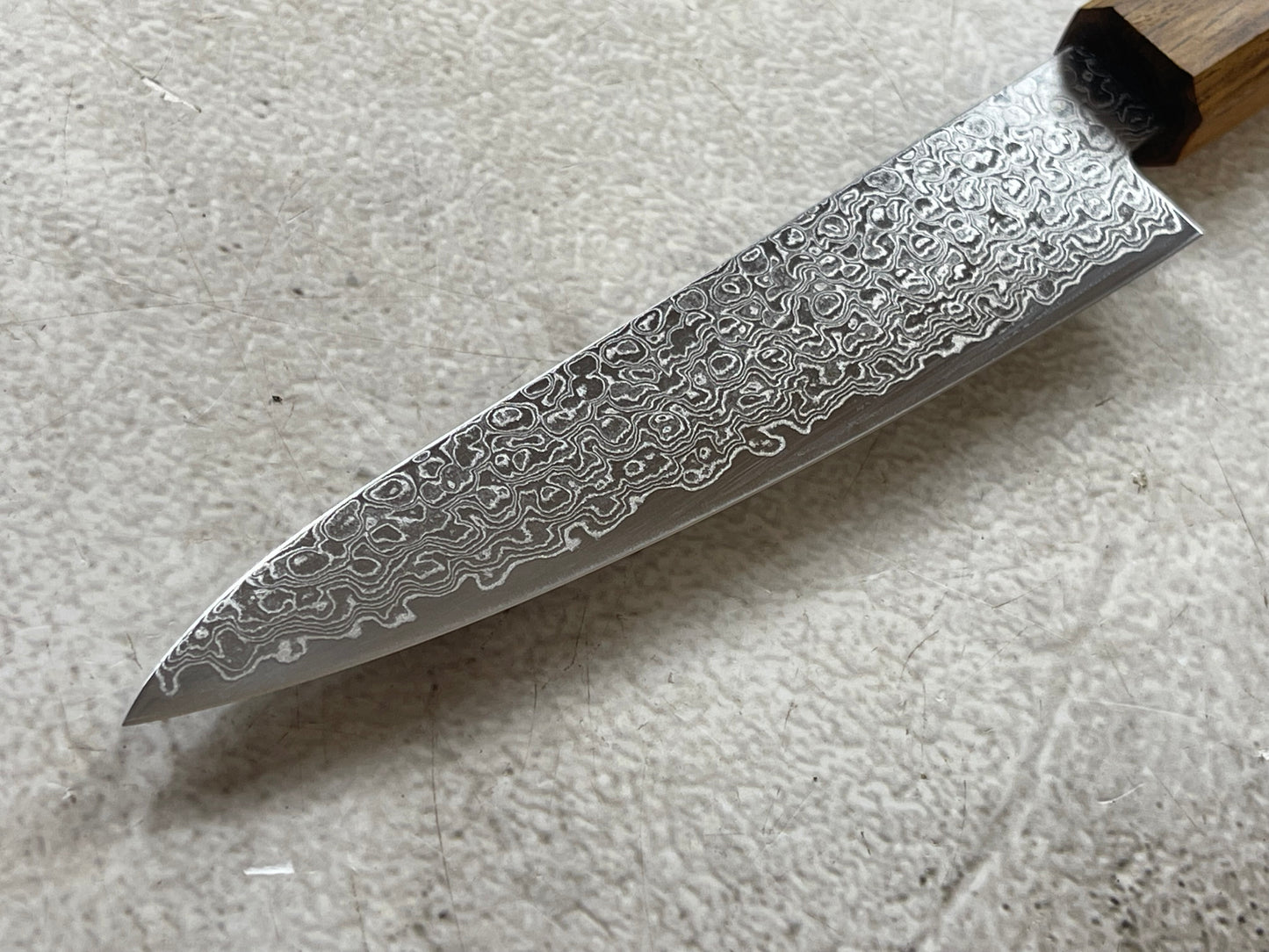 Tsunehisa ZA18 Damascus Petty 135mm Oak Handle Made in Japan 🇯🇵