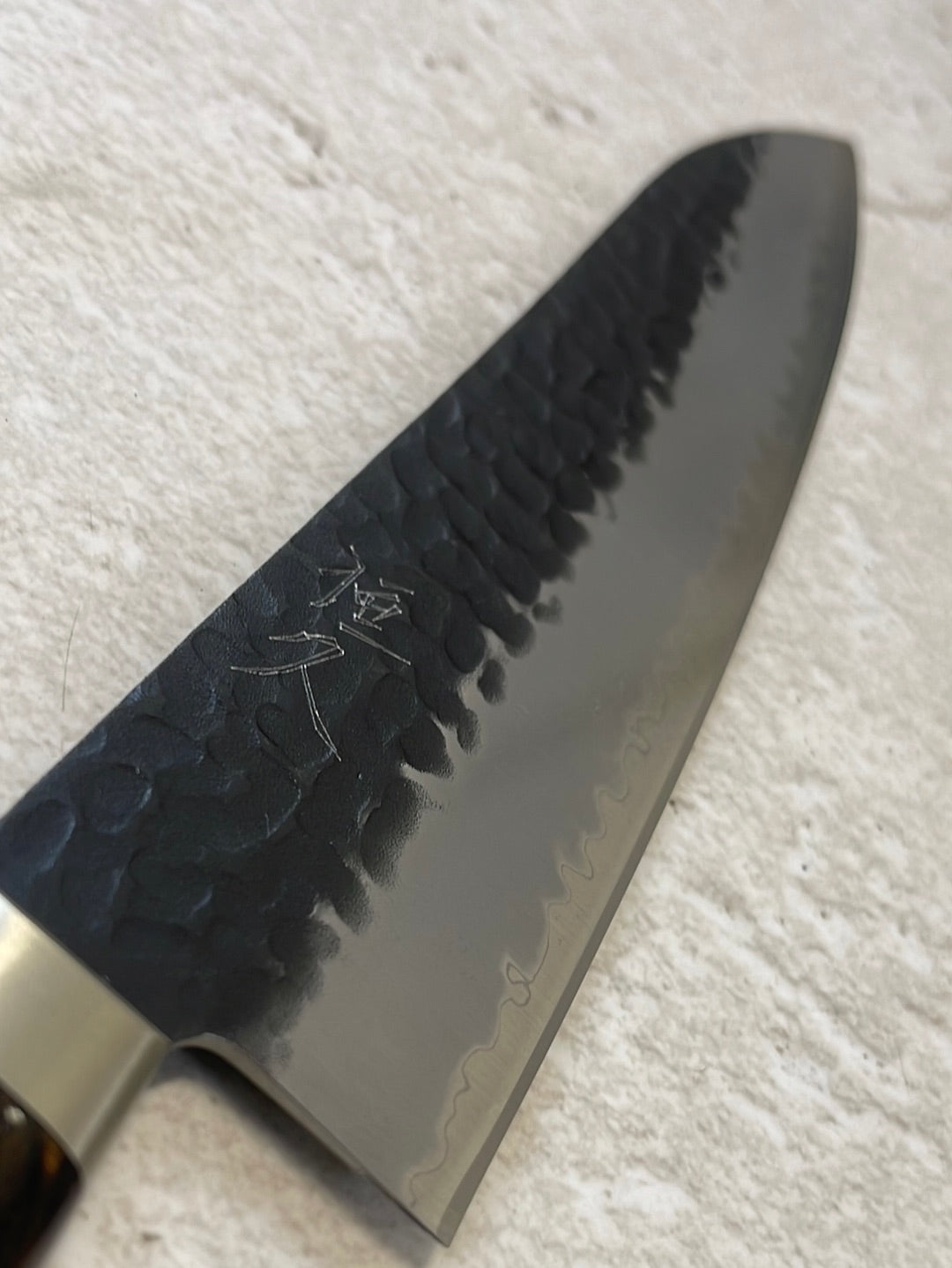 Tsunehisa Aogami Super Kuro Tsutime Gyuto Knife 210mm  Brown Pakka Wood Handle - Made in Japan 🇯🇵