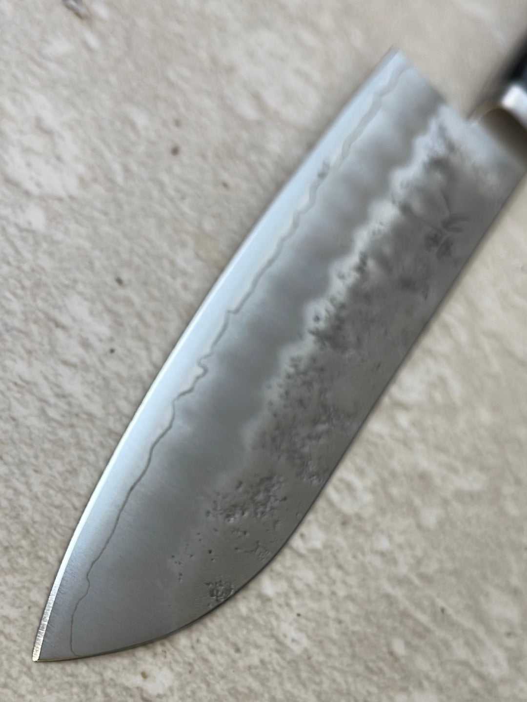 Tsunehisa G3 Nashiji Brown Santoku 180mm - Made in Japan 🇯🇵 With Bolster
