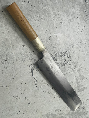 Vintage Japanese Nakiri Knife 170mm Carbon Steel Made in Japan 🇯🇵 1763