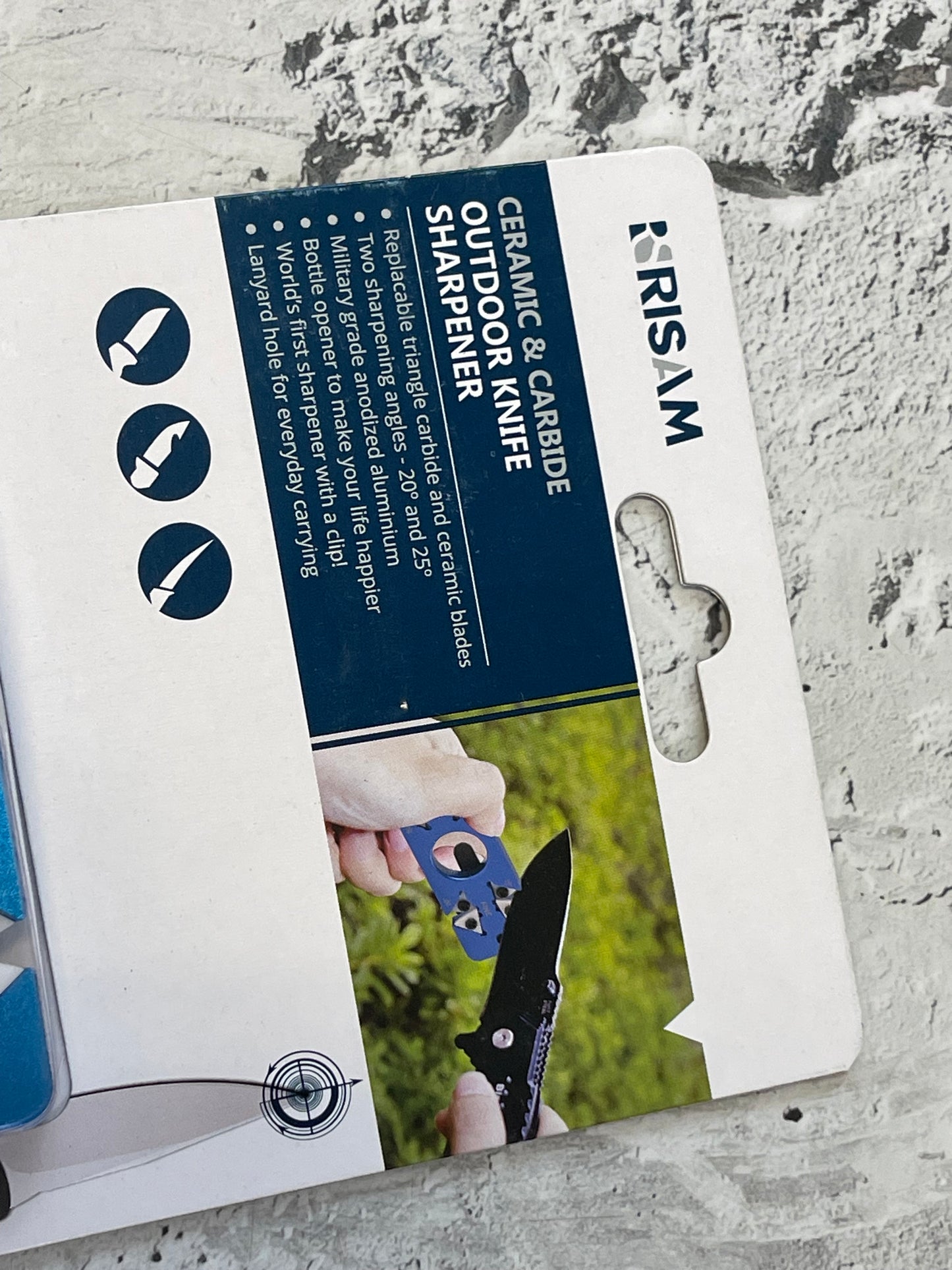 New Risan Ceramic & Carbide Outdoor Knife Sharpener