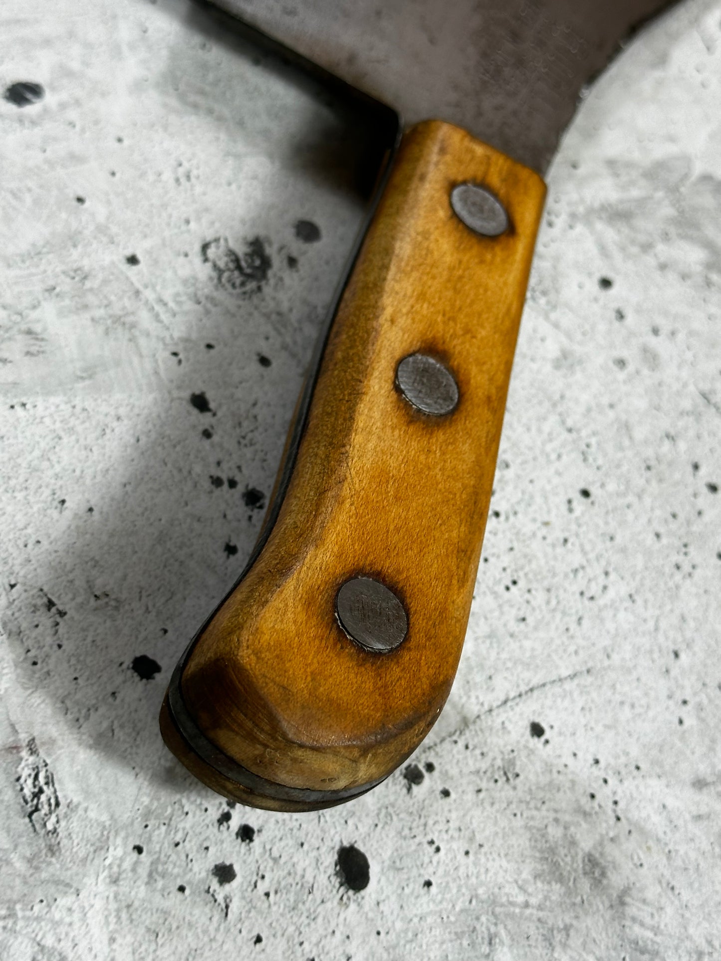 Vintage Bridell Cleaver Knife 155mm  Carbon Steel Blade Made in USA 🇺🇸 1999