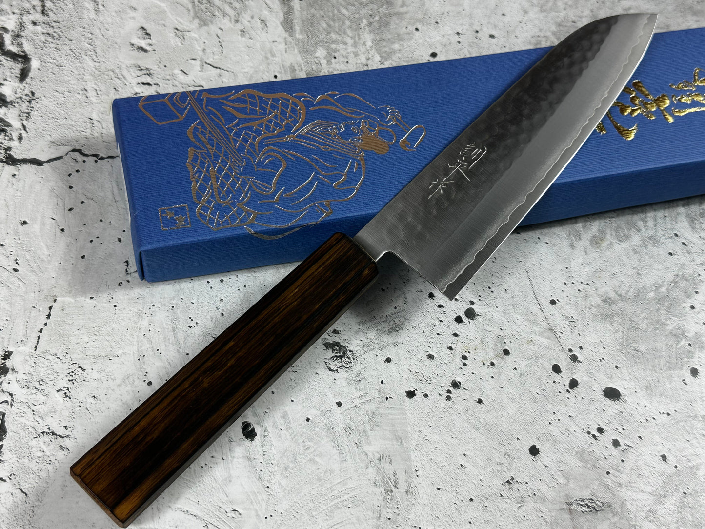 Masutani Kokuryu Tsutime Gyuto 180mm  VG1 Steel Oak Handle