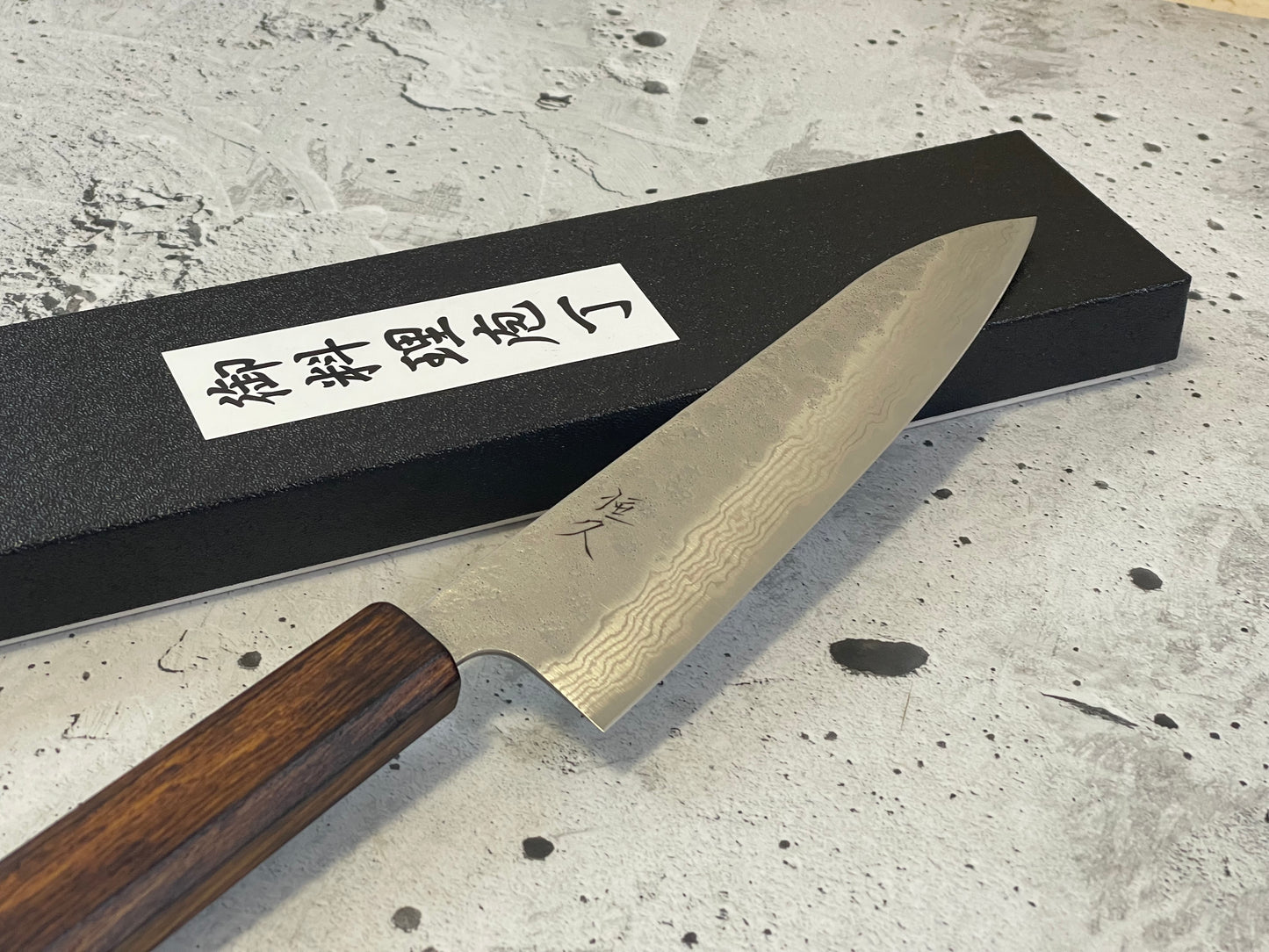 Tsunehisa 440c Damascus Nashiji Gyuto 180mm Oak Handle Made in Japan 🇯🇵