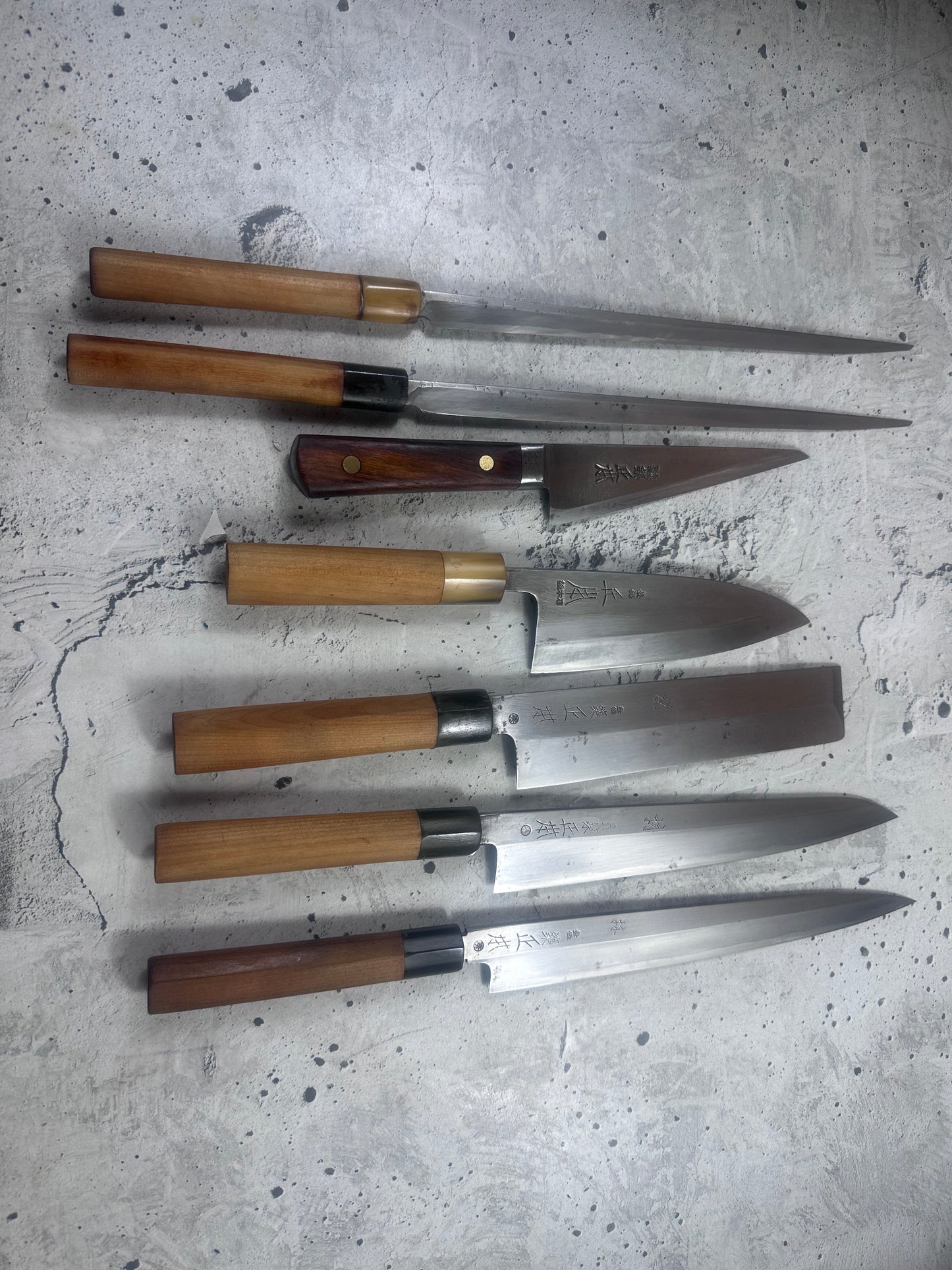 Vintage Masamoto Professional Set 7Pcs Carbon Steel 2146