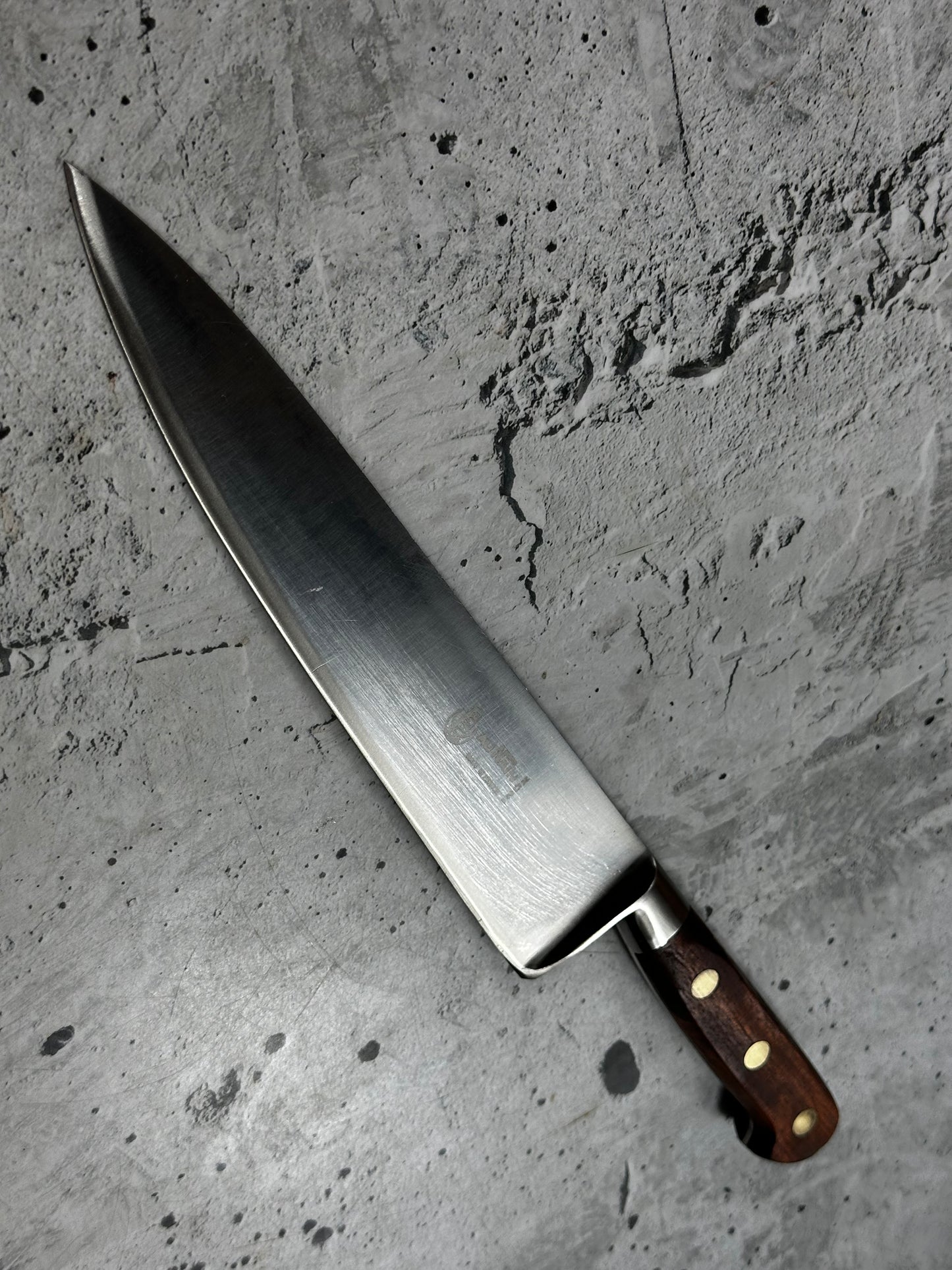 Vintage French Chef Knife 220mm High Carbon Steel Made in France 2035