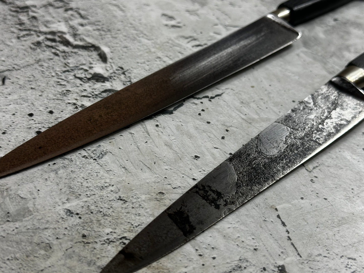Vintage Nogent Knife  Set 2x Carbon Steel Made in France 🇫🇷 2044
