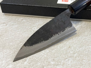 Tsunehisa Shirogami Kurochi Finish Ko-Bocho Deba Knife 105mm - Made in Japan 🇯🇵