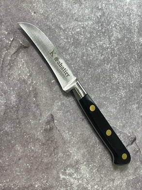 K Sabatier Curbed Paring Knife 90mm - CARBON STEEL Made In France