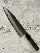 Load image into Gallery viewer, SanMai Stainless &amp; Copper Gyuto Knife 200mm Kurouchi Etched, Vietnamese Ebony Handle