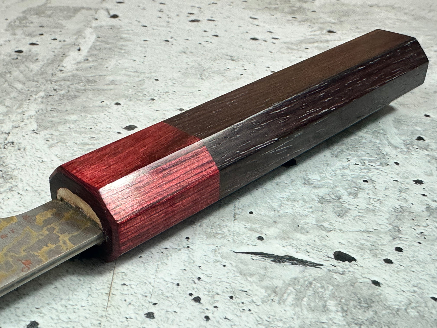 Takeshi Saji VG10-W Nashiji Rainbow Damascus Bunka 165mm
