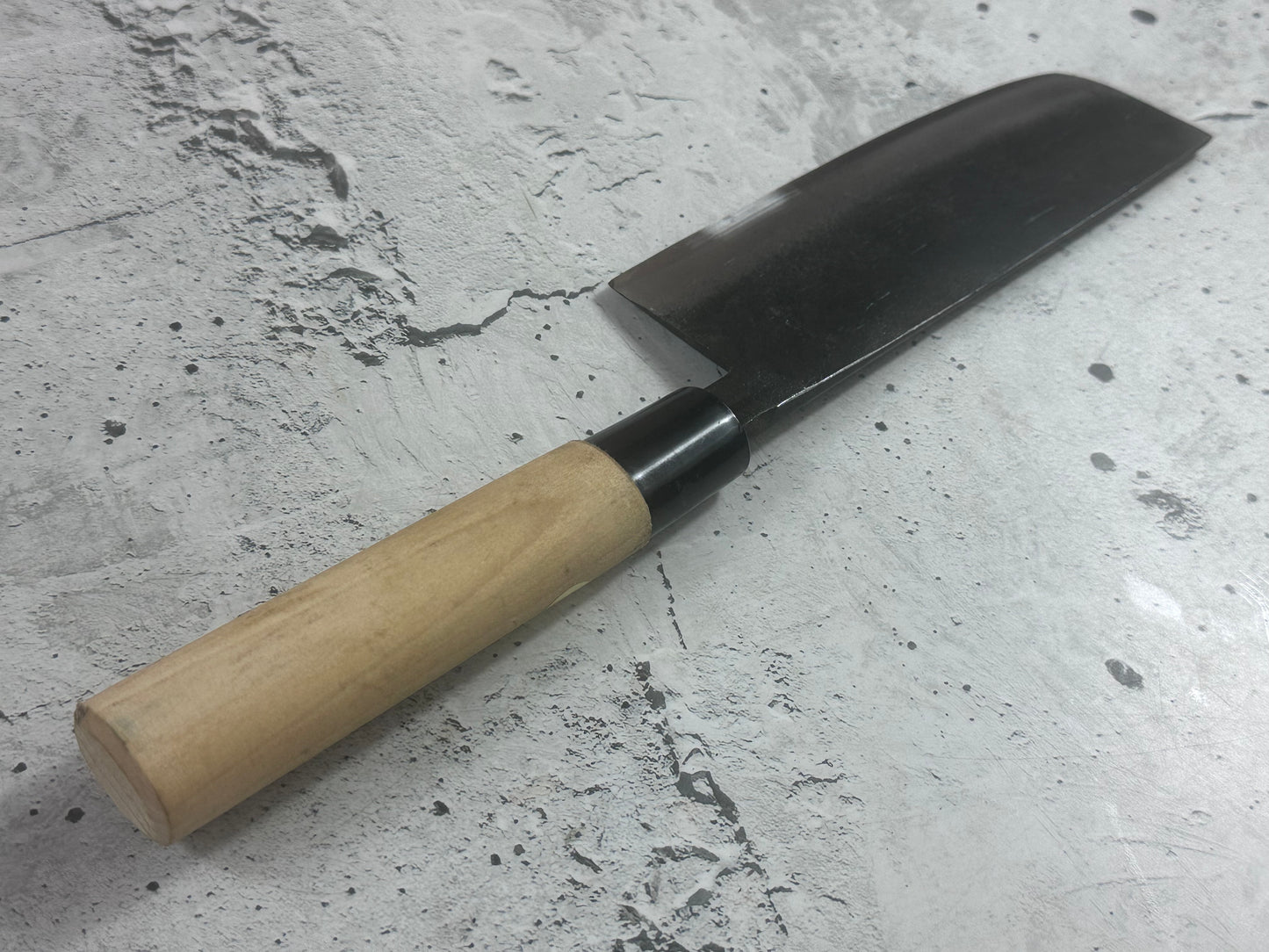 Vintage Nakiri Knife 160mm Carbon Steel Made in Japan 2026