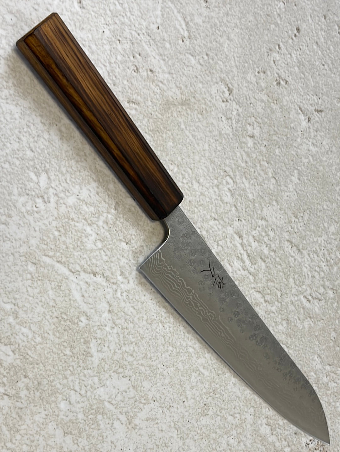 Tsunehisa 440c Damascus Nashiji Gyuto 210mm Oak Handle Made in Japan 🇯🇵