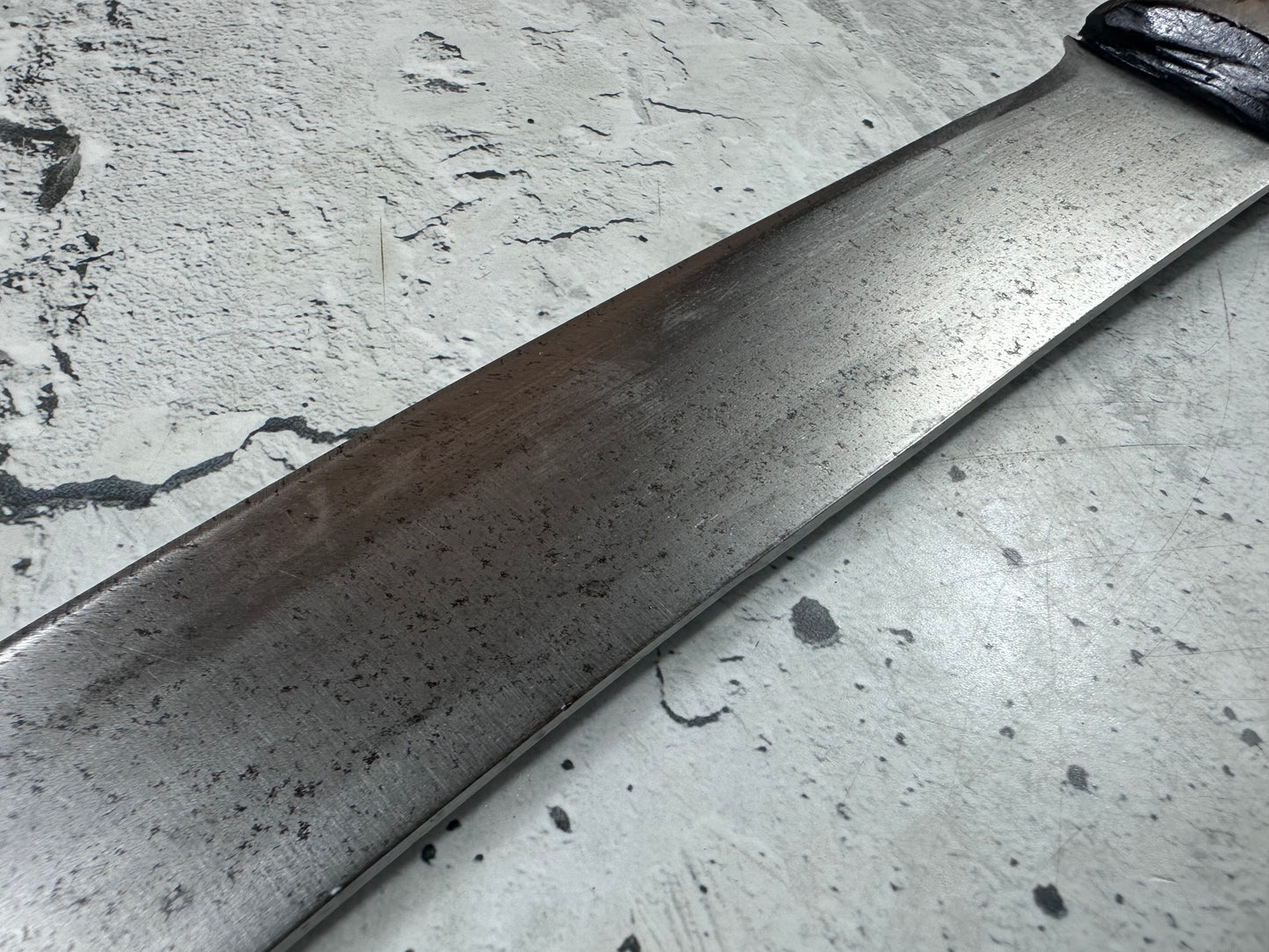 Vintage Gustav Emil Ern Butcher Knife 300mm Carbon Steel Made in Germany 2110