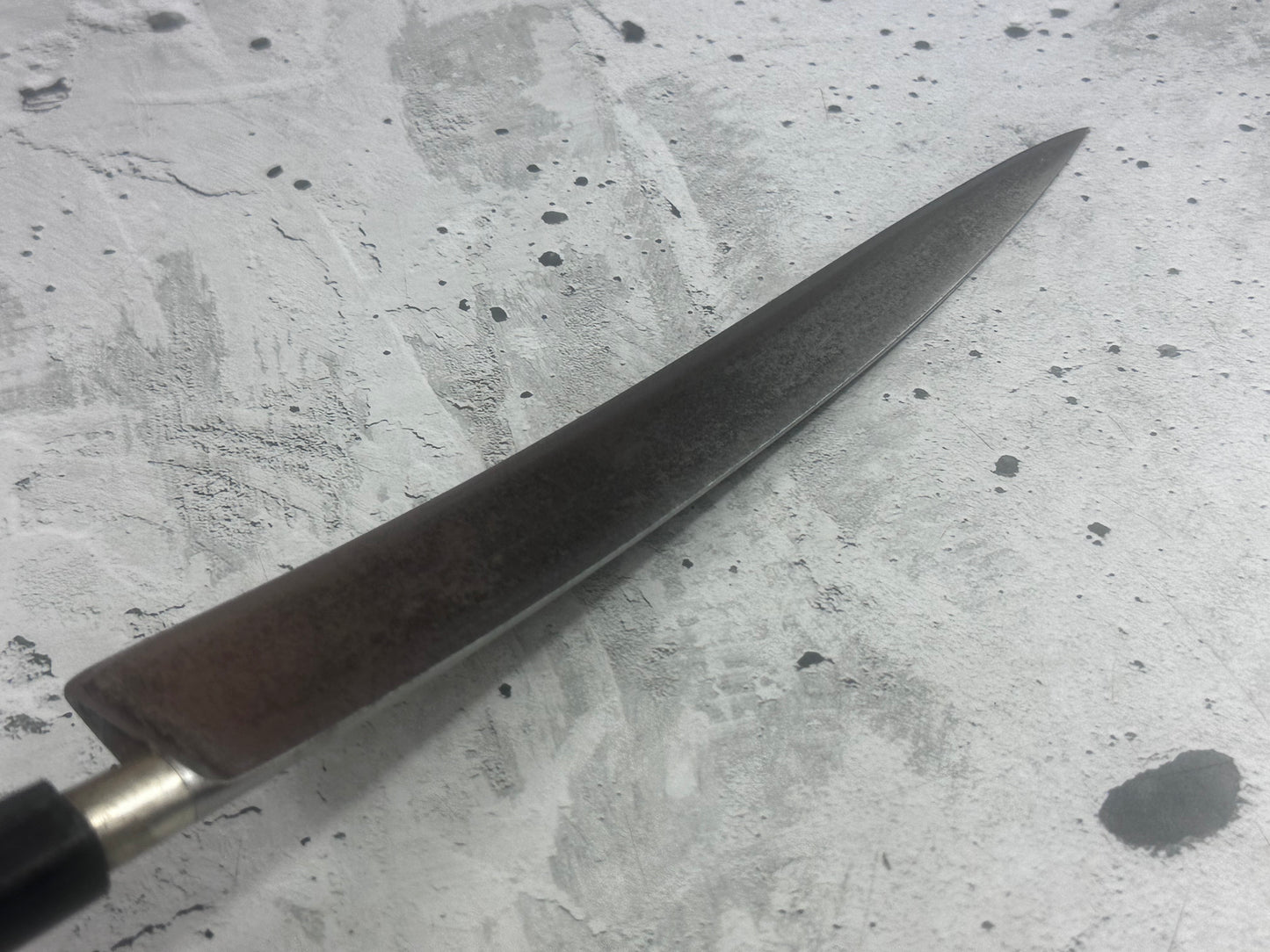 Vintage French Flexible fillet Knife 200mm Carbon Steel Wood Handle 2212