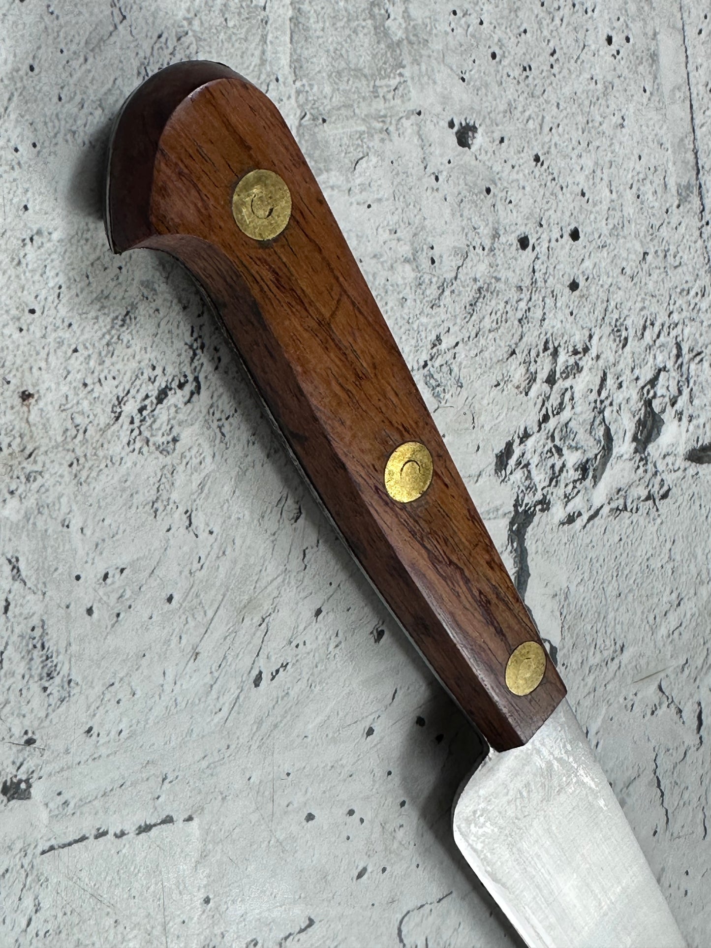 Vintage French Lacouture Slicing Knife 200mm Inox Steel Wood Handle 2191