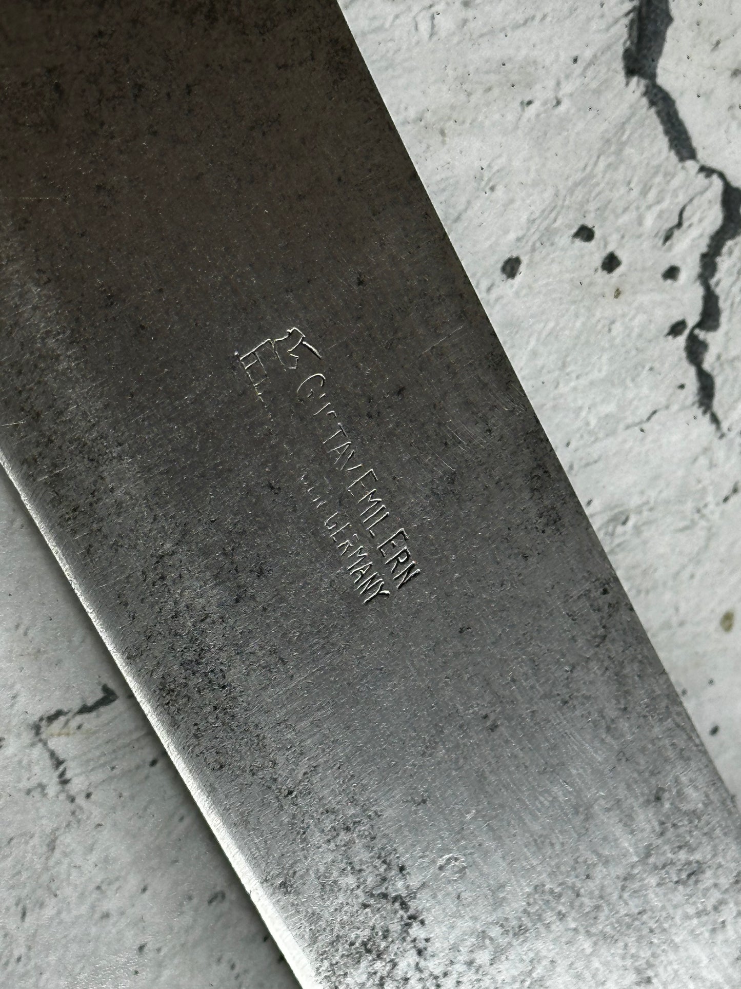 Vintage Gustav Emil Ern Butcher  Knife 250mm Made in Germany 🇩🇪 Cabon steel 2002