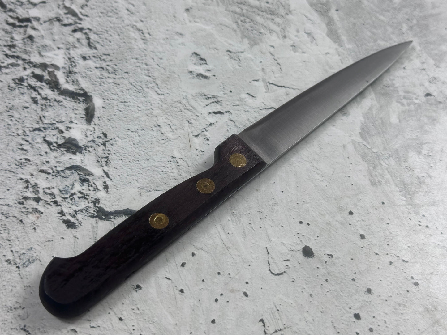 Vintage French Paring Knife 110mm Inox Steel Wood Handle 2214