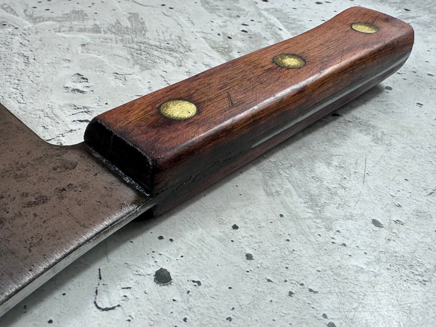 Vintage Dexter Butcher Cleaver Knife 180mm High Carbon Steel Made in USA 2105