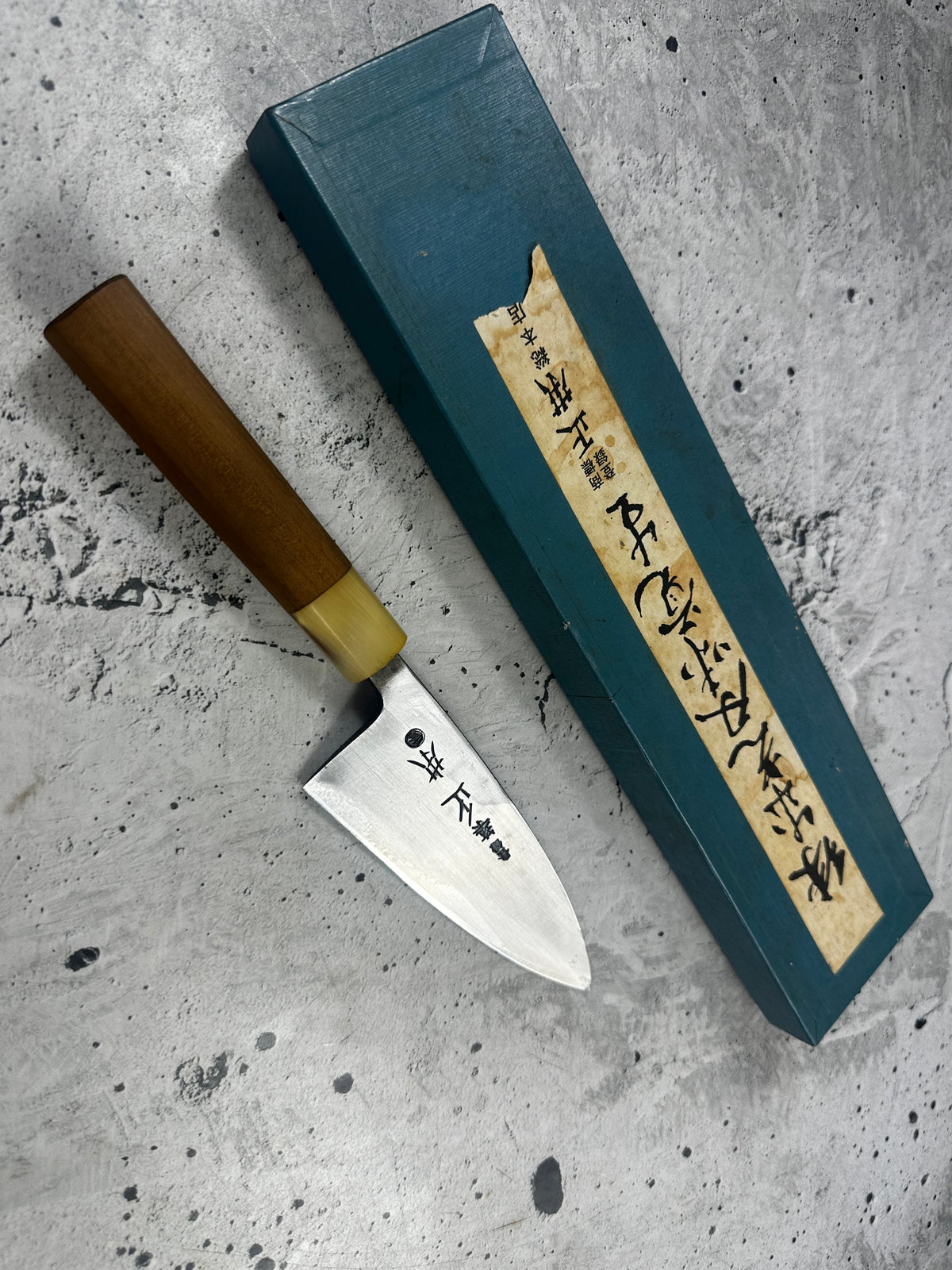 Vintage Masamoto Carbon Steel Ko-Deba Knife 120mm 2326