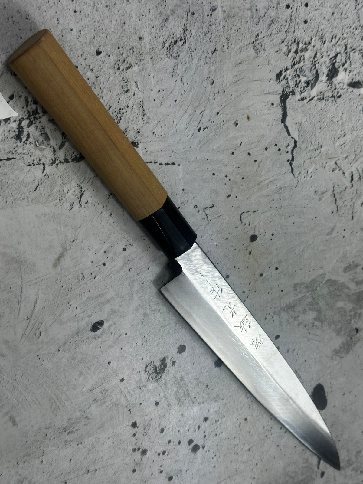 Vintage Sakai  Toshimitsu Saku Yanagiba Knife 200mm (bended) Carbon Steel 2347