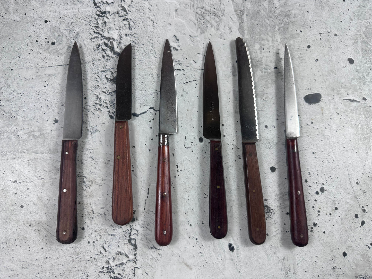 Vintage French Paring Knife Set 6x Made in France 2021