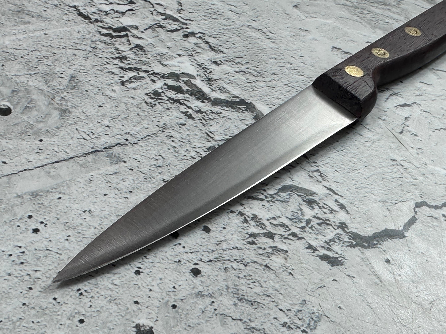 Vintage French Paring Knife 110mm Inox Steel Wood Handle 2220