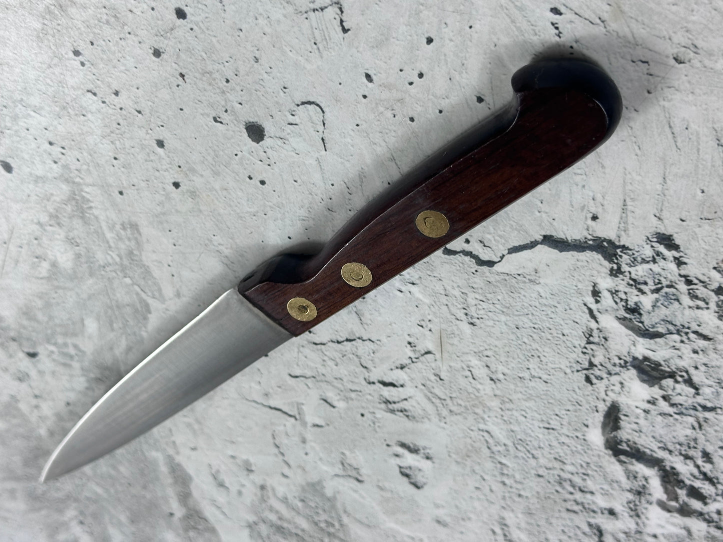 Vintage French Paring Knife 110mm Inox Steel Wood Handle 2215