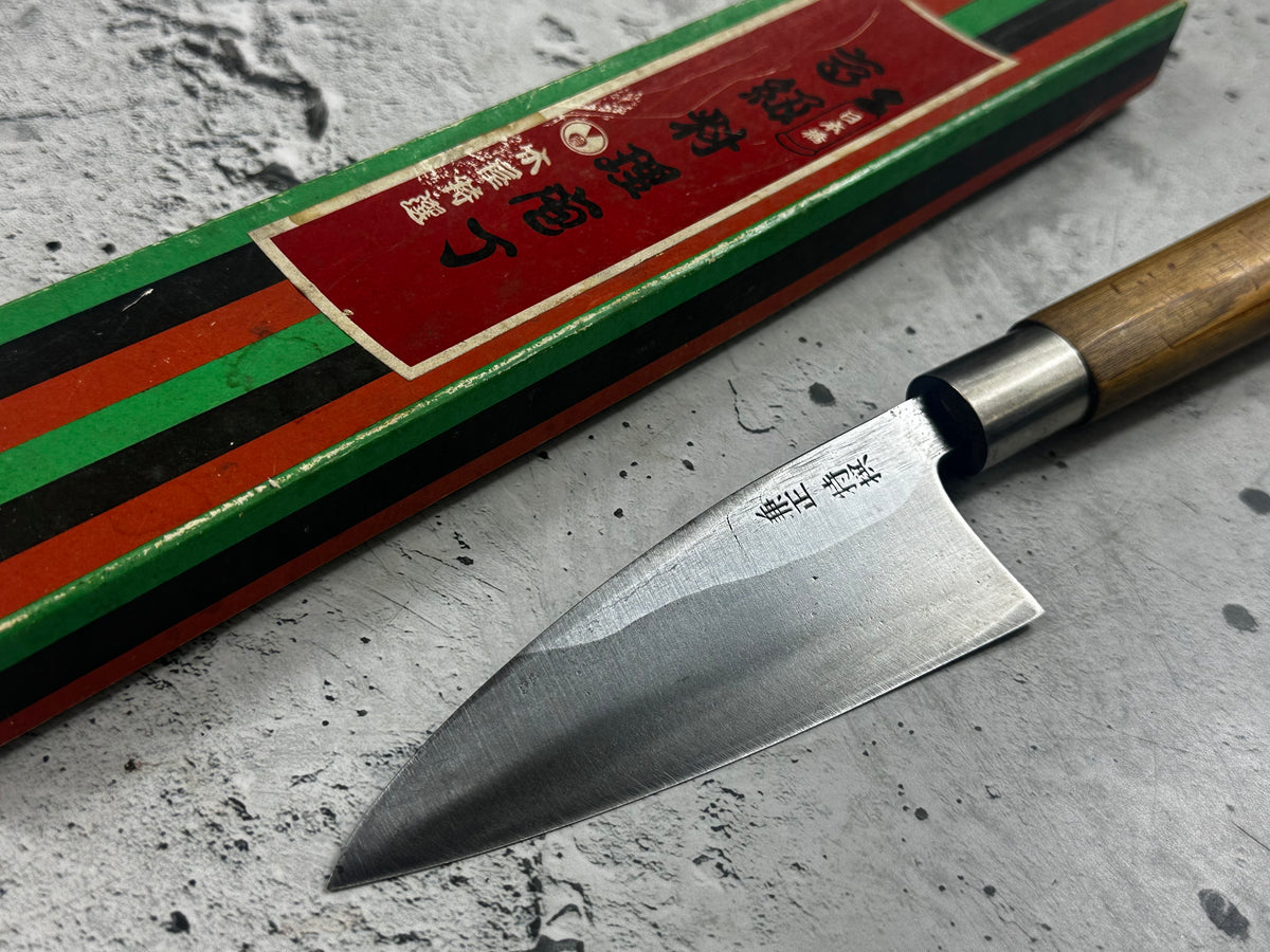 Vintage Kanemasa Carbon Steel Ko-Deba Knife 120mm 2327