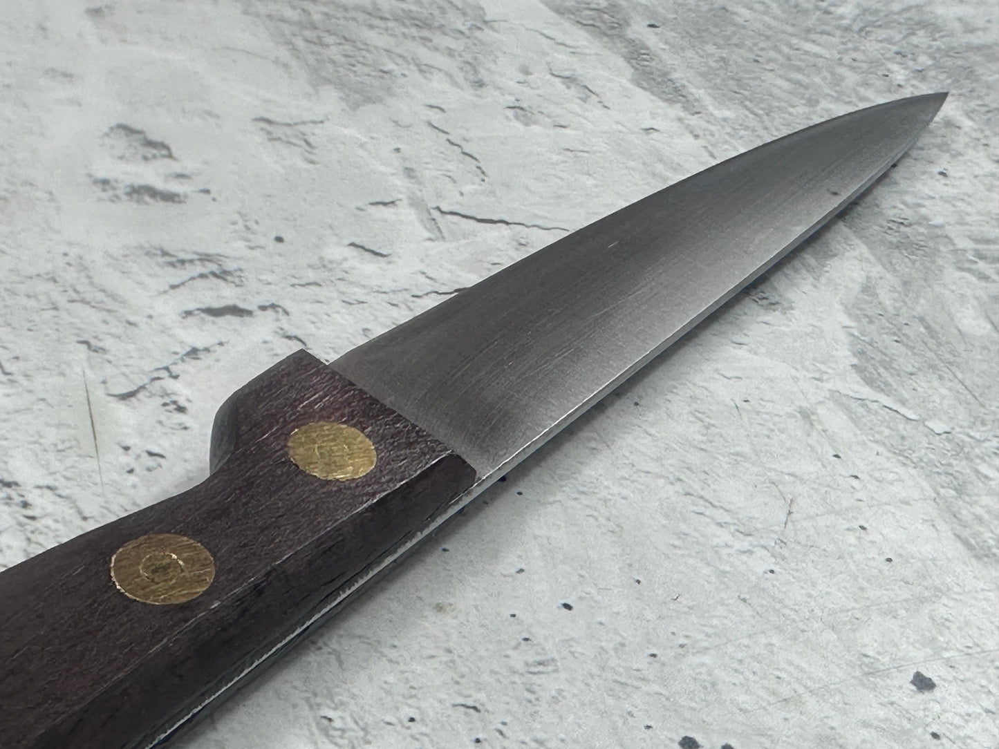 Vintage French Paring Knife 110mm Inox Steel Wood Handle 2214