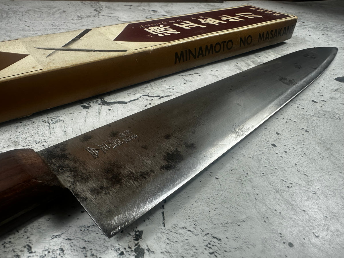 Vintage Minamoto Masakane Chef's Knife 300mm Carbon Steel 2299