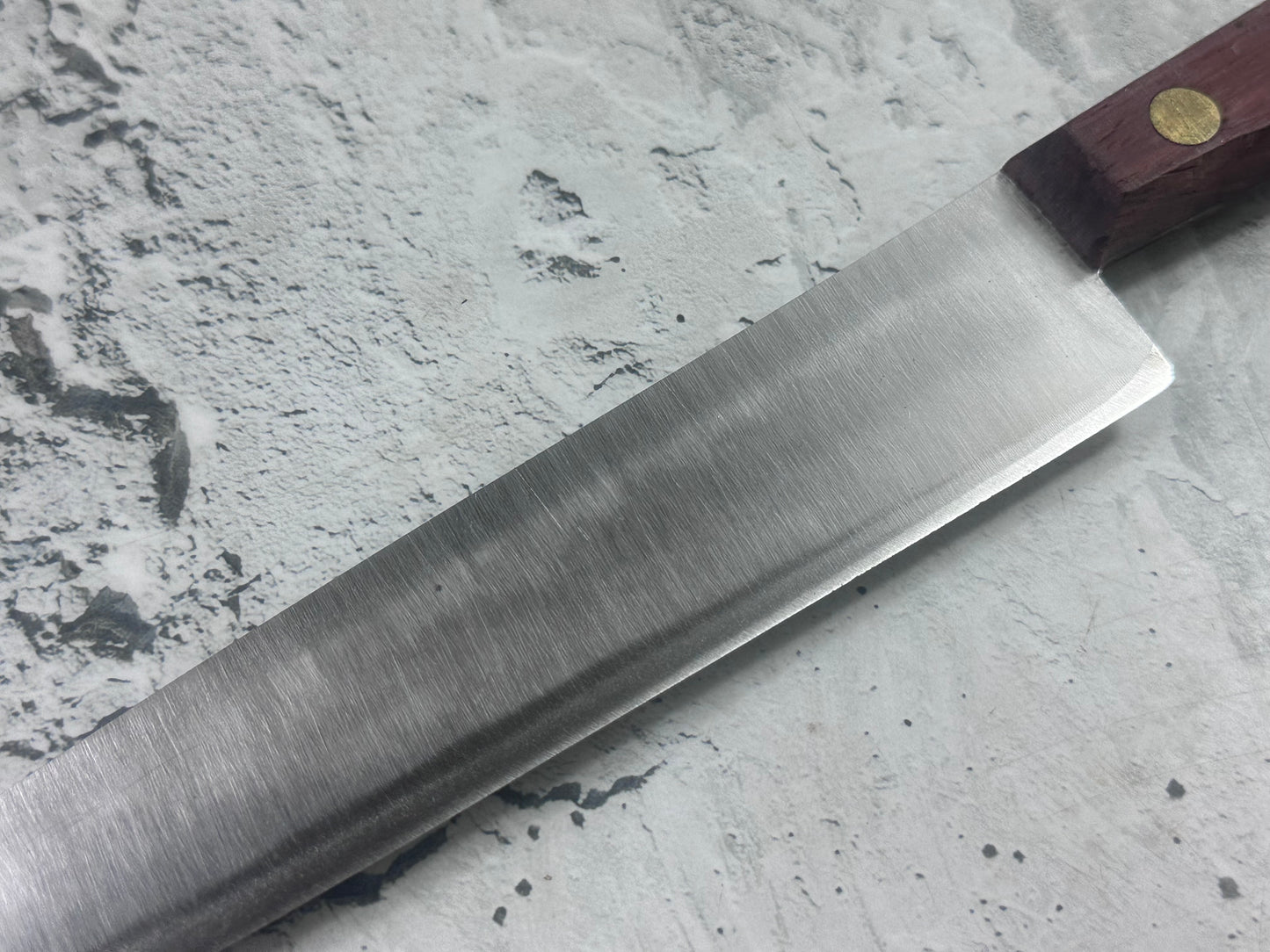 Vintage French Slicing Knife 200mm Inox Steel Wood Handle 2192